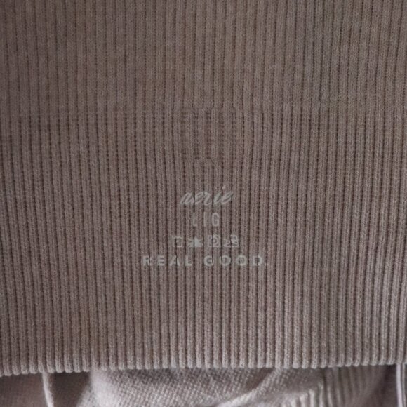 Aerie Women's Pink Sz L Ribbed V-Neck Criss Cross Stretch Casual Bra - Picture 7 of 9